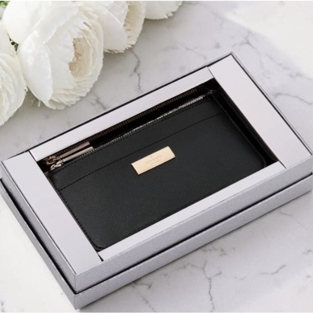Kate Spade Kenzie Boxed Large Slim Cardholder Black KK042